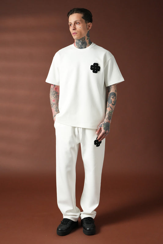 HALO – Ensemble blanc Floral Noir